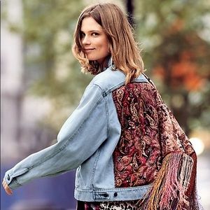 Free people paisley denim jacket
